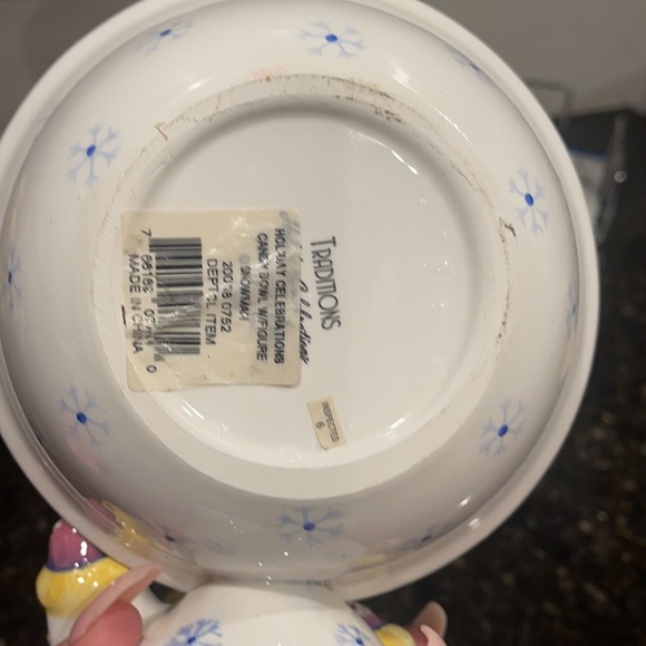 Christopher Radko Christmas Traditions Snowman Candy Dish - Picture 4 of 6